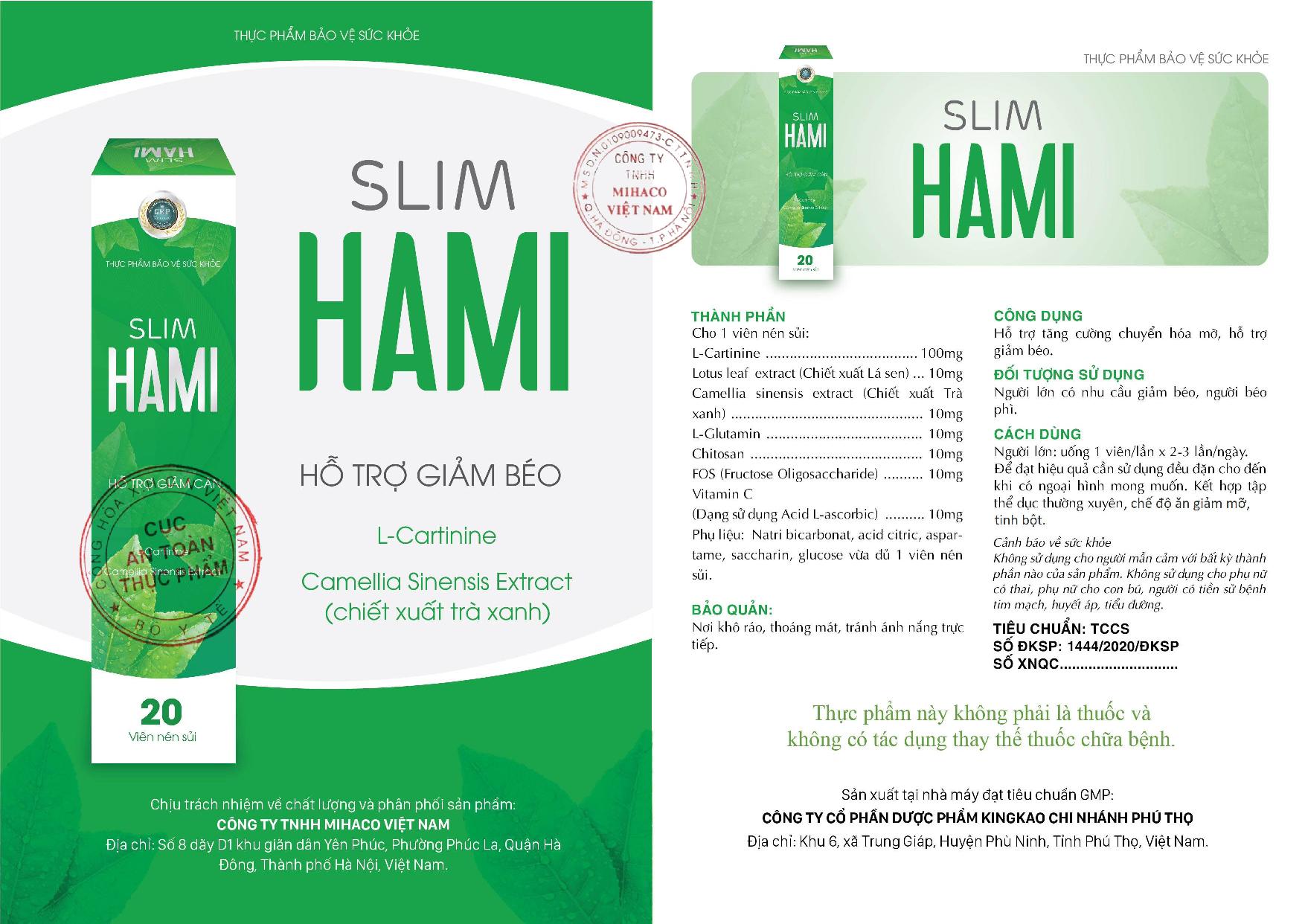 Cẩn trọng trước thông tin quảng cáo Thực phẩm bảo vệ sức khỏe Slim Hami