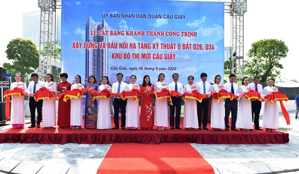 Quận Cầu Giấy khánh thành và khởi công nhiều dự án quan trọng trong ngày 59