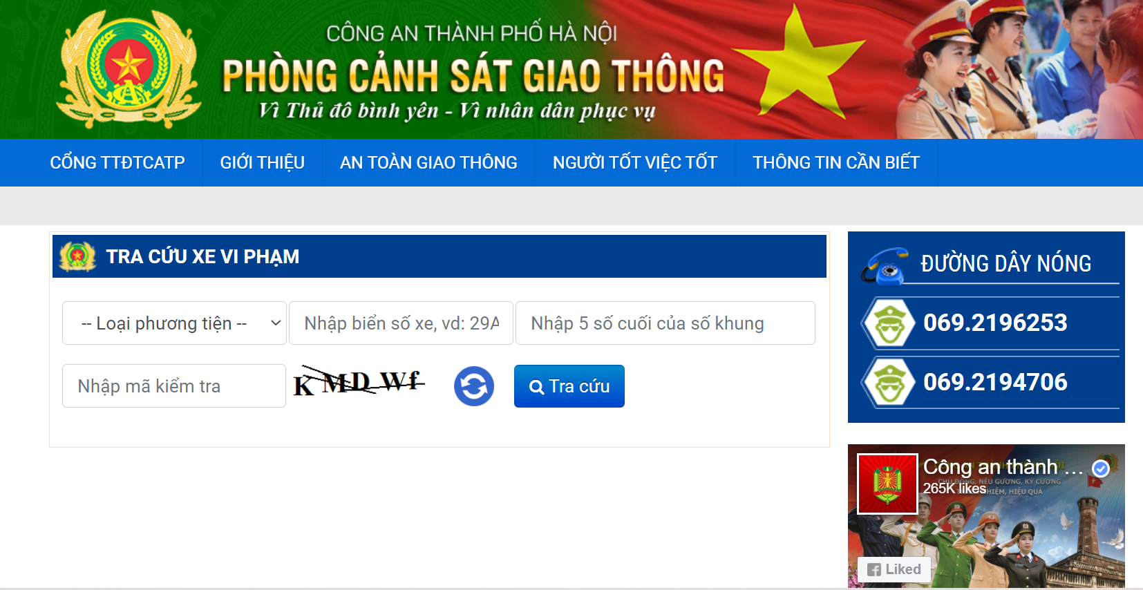 Người dân Hà Nội có thể tra cứu online xe bị phạt nguội