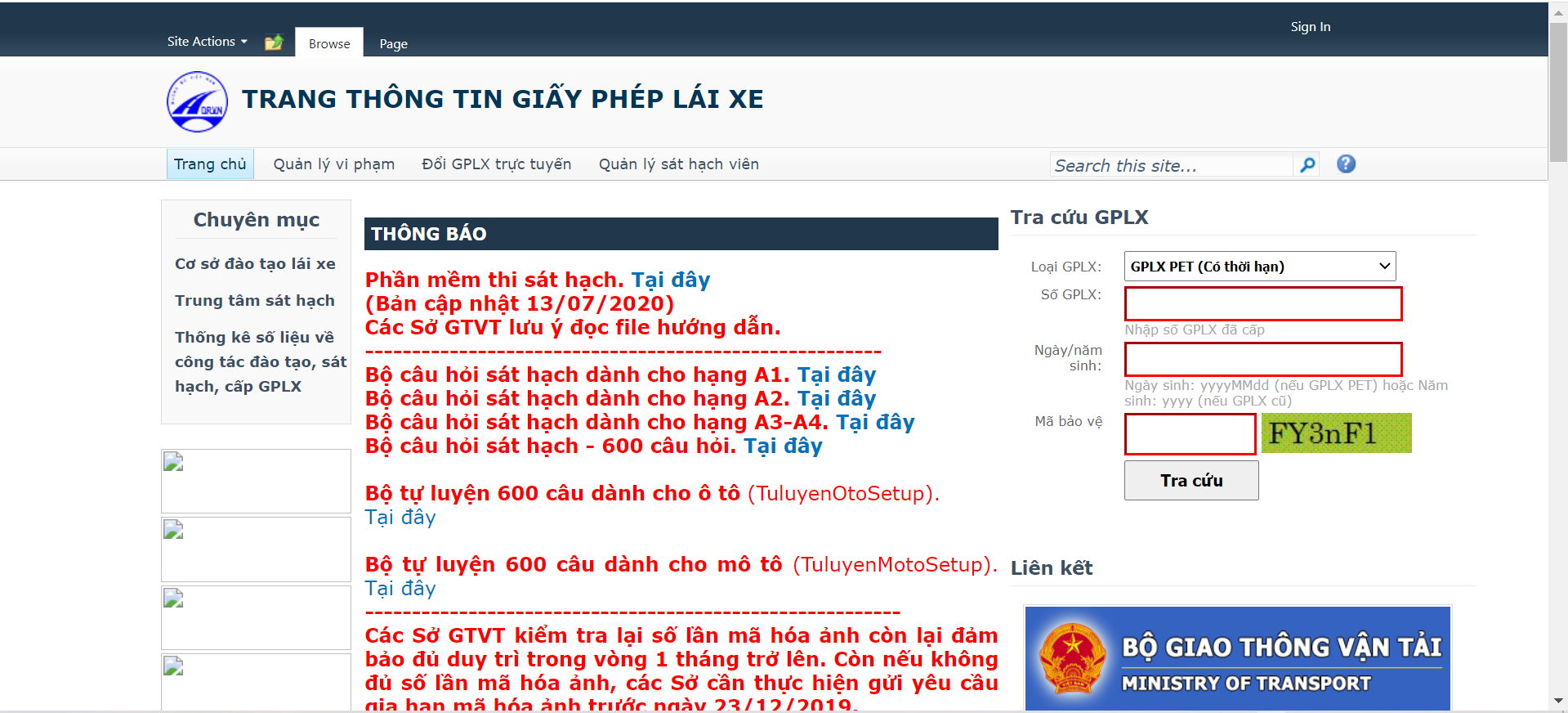 Cảnh báo nhiều website tra cứu thông tin GPLX giả mạo