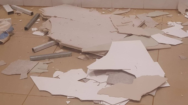 Sập trần nhà tại Bệnh viện đa khoa vùng Tây Nguyên 