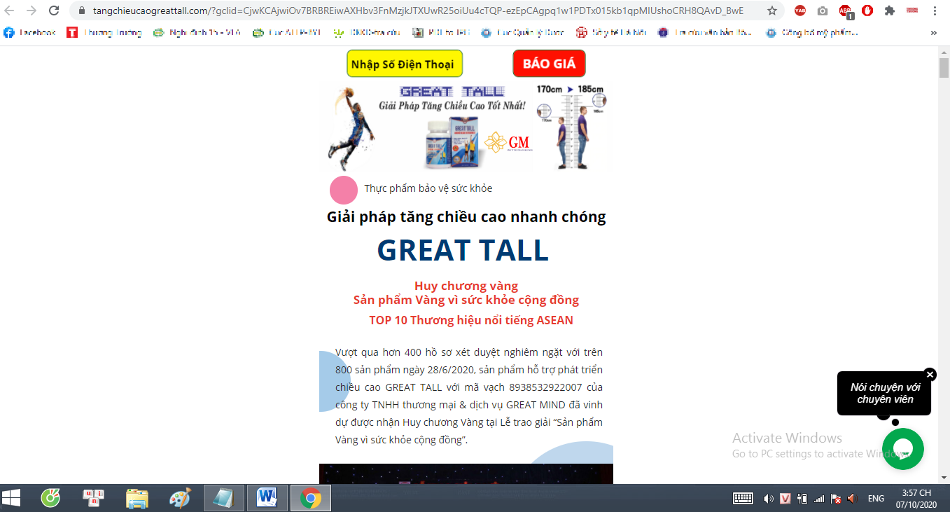 TPBVSK Great Tall “nổ” công dụng  giúp tăng chiều cao cho người hơn 30 tuổi