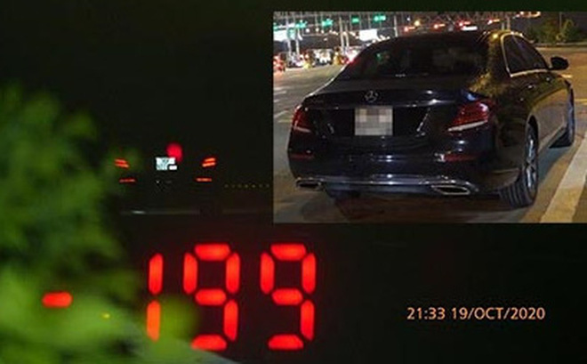 Tài xế lái Mercedes chạy 199kmh trên cao tốc bị tước GPLX
