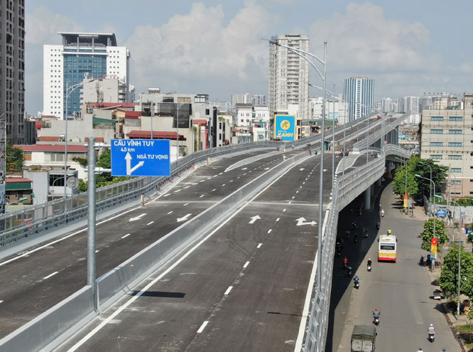Hà Nội bắt đầu khai thác đường Vành đai 2 đoạn Ngã Tư Sở - Ngã Tư Vọng từ ngày 9-11