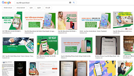 Thủ đoạn mới - cho vay nặng lãi qua iCloud