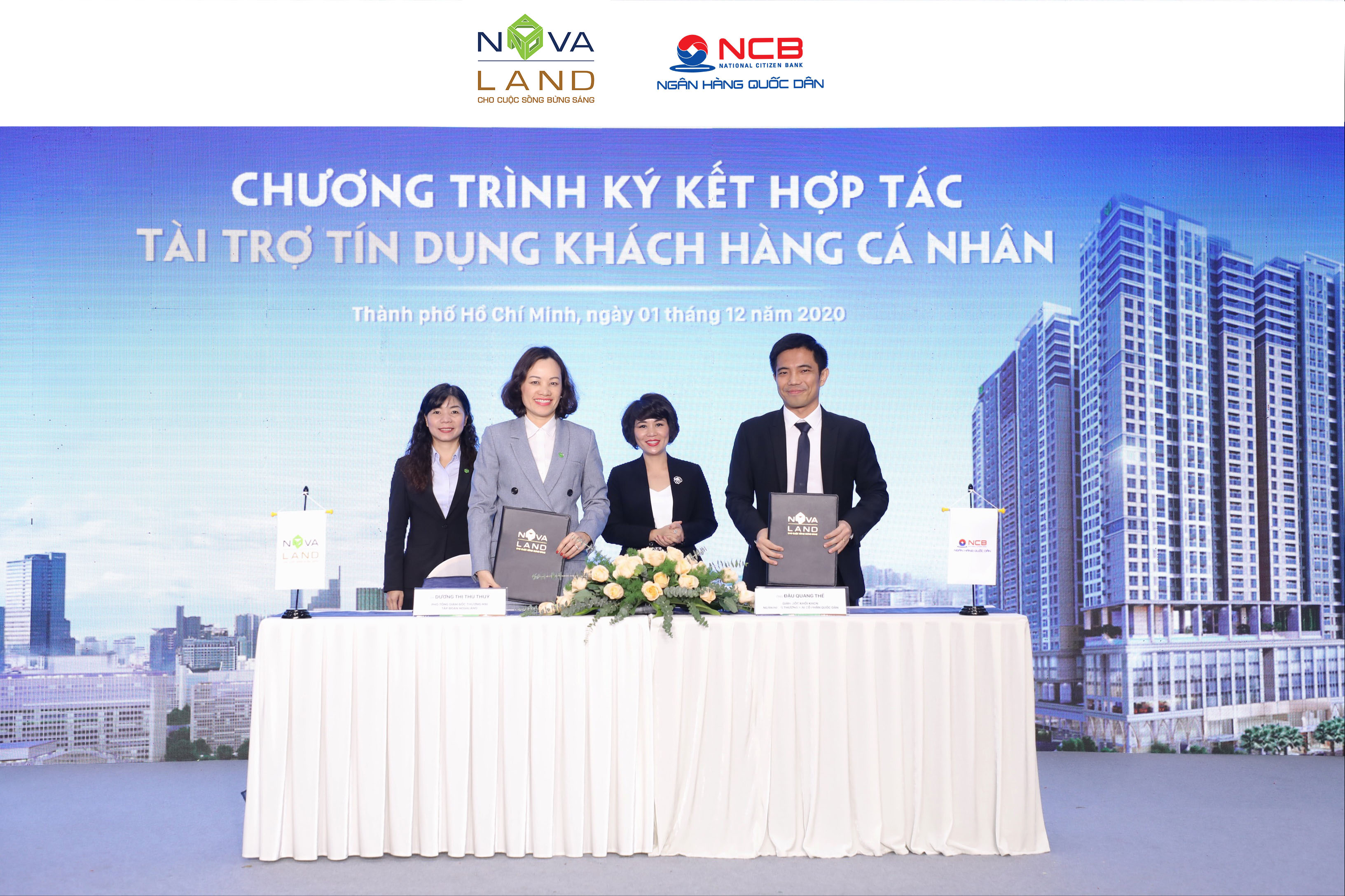Novaland ký kết hợp tác với ngân hàng thương mại cổ phần quốc dân tài trợ tín dụng khách hàng cá nhân