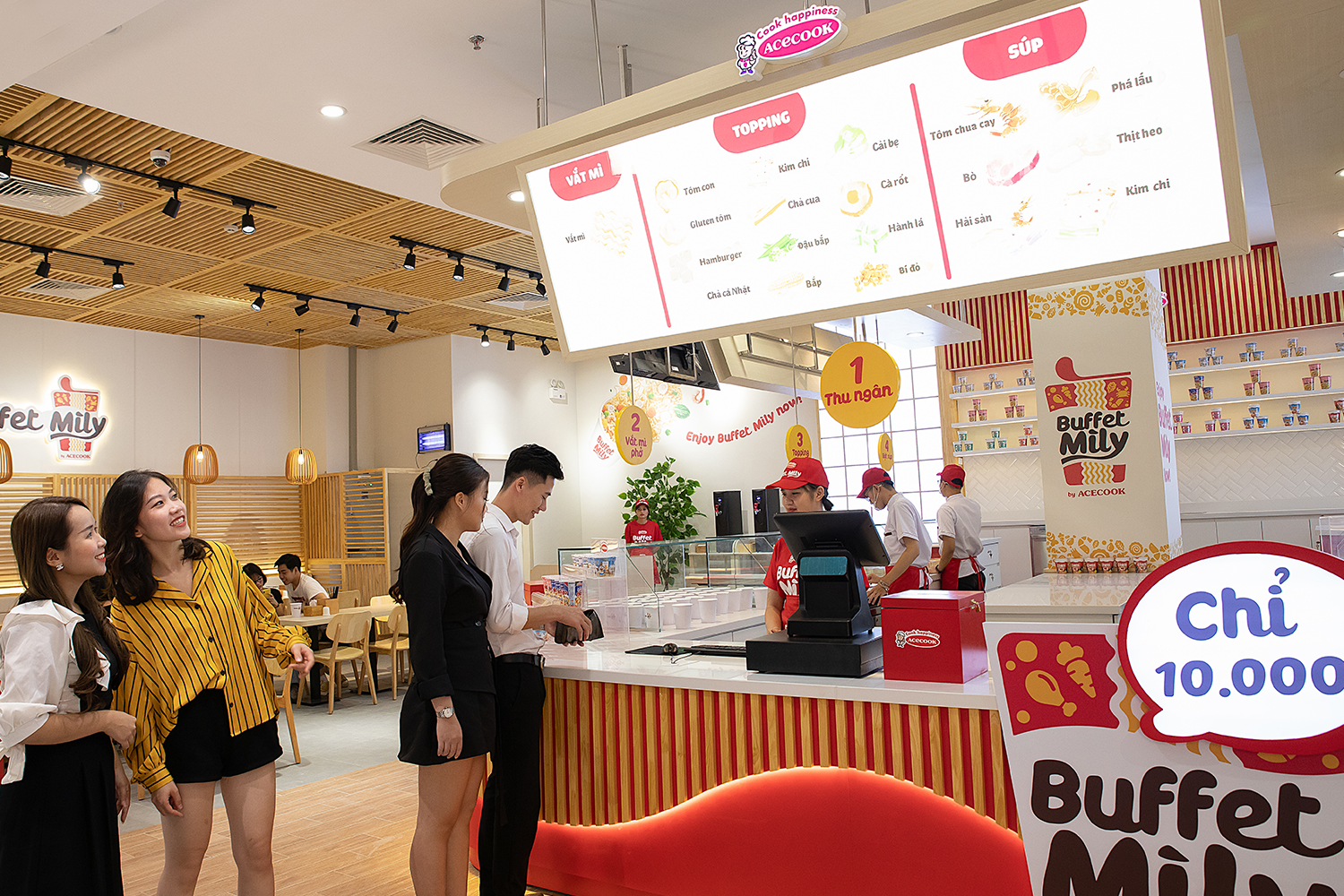 Acecook mở nhà hàng buffet mì ly tự chọn đầu tiên tại Hải Phòng