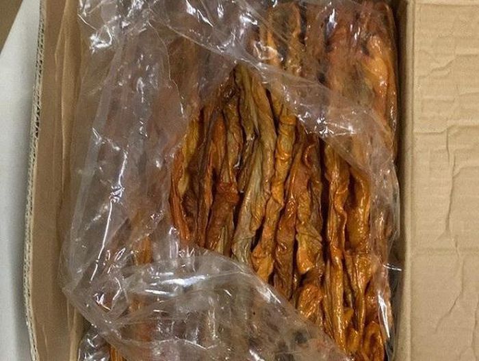 Quảng Ninh Phát hiện 500kg lòng lợn sấy khô không rõ xuất xứ trên xe khách