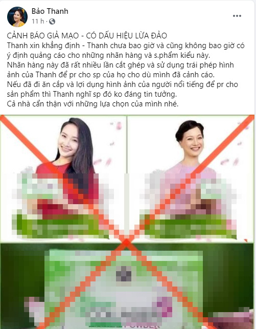 Cảnh báo tình trạng một số nhãn hàng sử dụng trái phép hình ảnh người nổi tiếng để quảng cáo sản phẩm