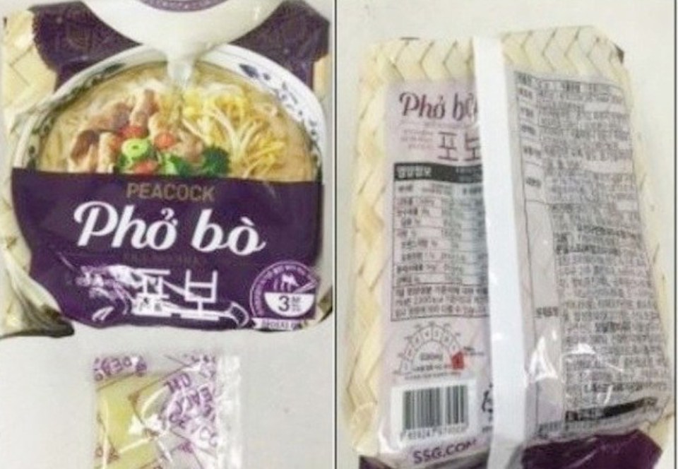 Phở ăn liền của Acecook sản xuất bị thu hồi ở Hàn Quốc