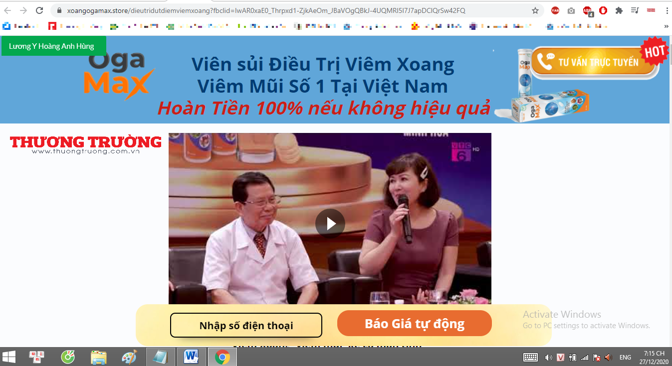 Thuốc viêm xoang Oga Max có thành phần gì?
