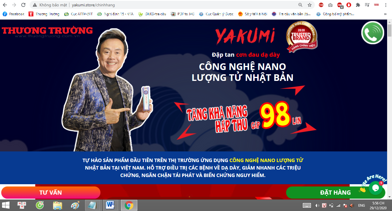 Sản phẩm Yakumi được quảng cáo đặc trị bệnh dạ dày ‘ngập’ mạng xã hội