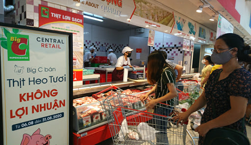 Siêu thị Hà Nội cam kết bán thịt lợn tươi không lợi nhuận dịp Tết
