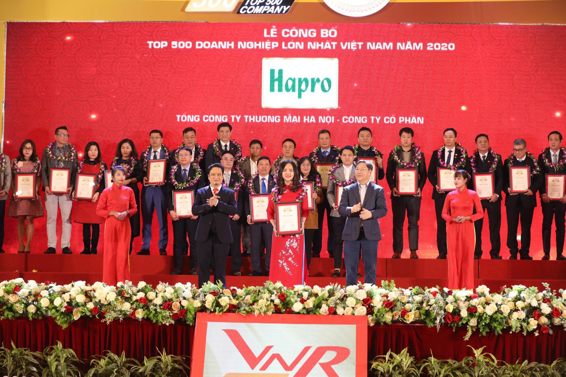 Hapro – 14 năm liên tiếp được vinh danh Top 500 doanh nghiệp lớn nhất Việt Nam 