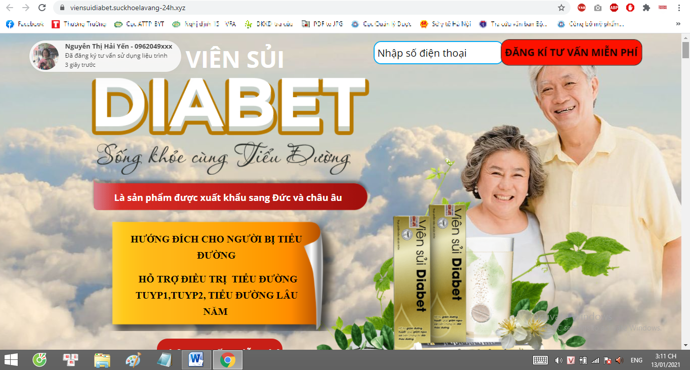 TPBVSK Viên sủi Diabet quảng cáo sao cho đúng, đừng lừa dối người tiêu dùng