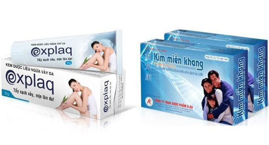 Bộ đôi trong uống - ngoài bôi Kim Miễn Khang  Explaq Giải pháp hiệu quả cho người mắc vảy nến thể giọt