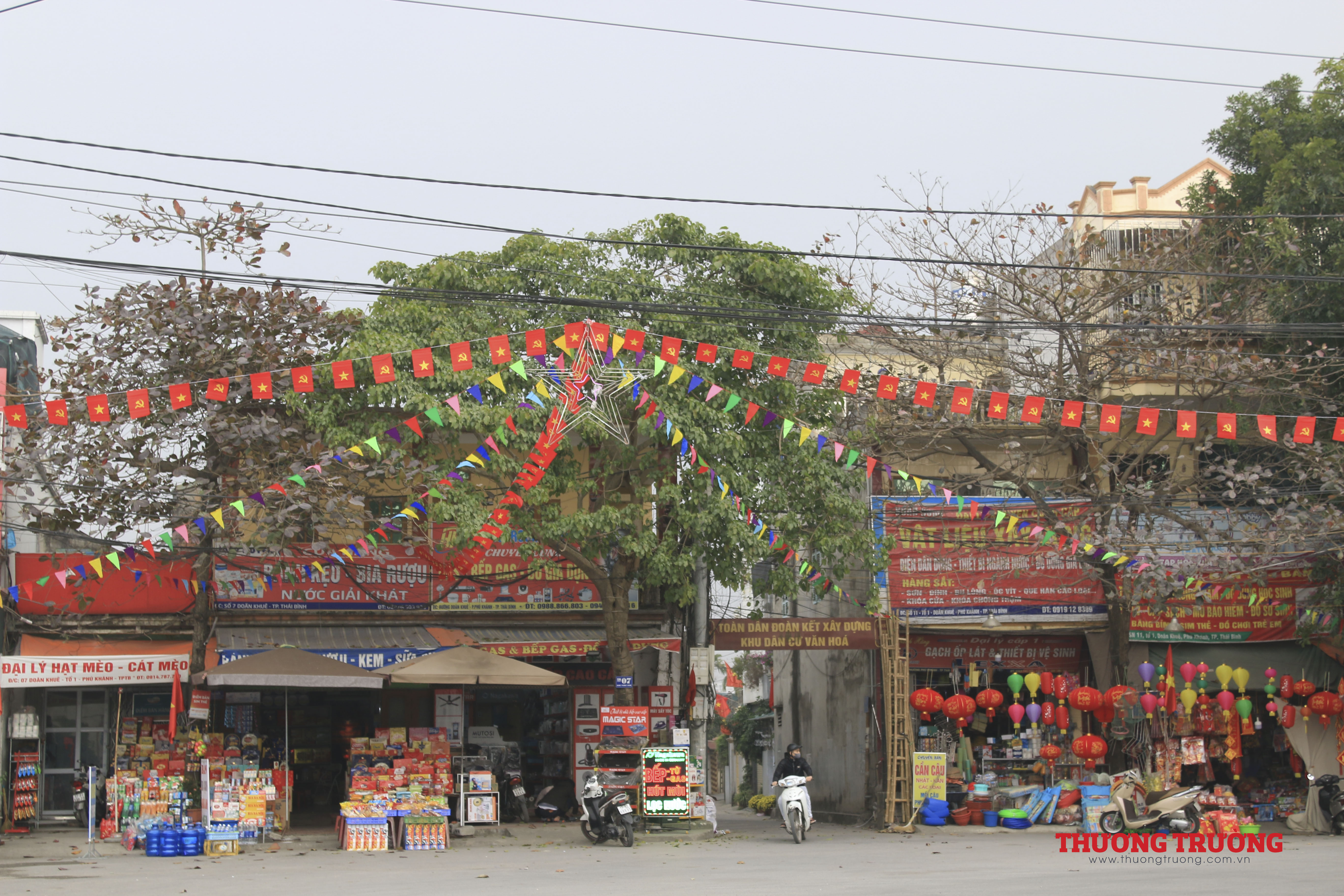 Thái Bình Đường phố rợp cờ hoa chào mừng Đại hội Đảng toàn quốc lần thứ XIII