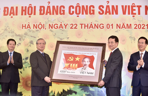 Phát hành bộ tem đặc biệt chào mừng Đại hội XIII Đảng
