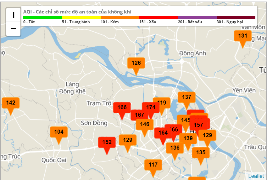 Chất lượng không khí Hà Nội dần được cải thiện