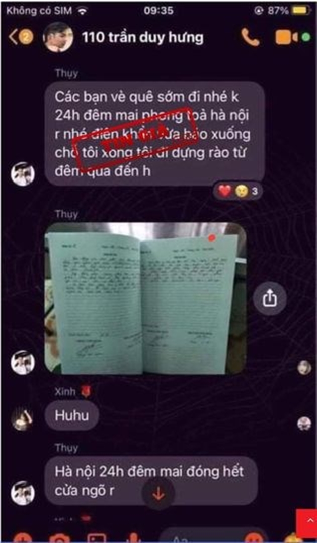 Trung tâm Xử lý tin giả phát hiện tin đồn thất thiệt phong tỏa Hà Nội