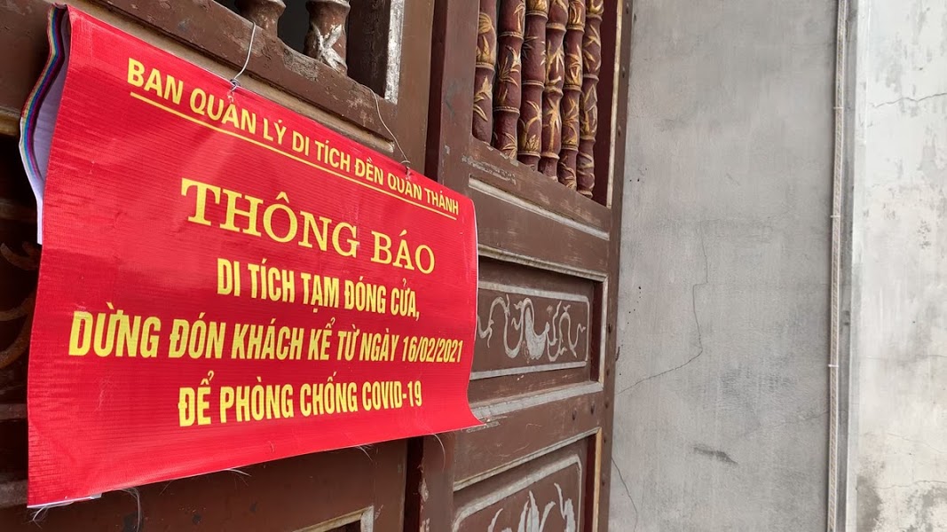 Những ngày đầu năm nhiều đình chùa, di tích đóng cửa phòng dịch