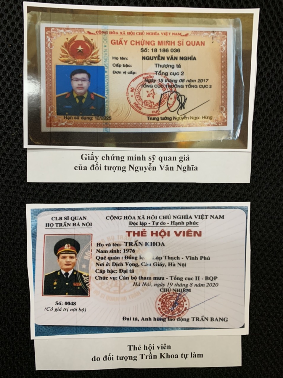 Bắt tạm giam 2 đối tượng giả danh cán bộ cấp cao của Tổng cục II để lừa đảo chiếm đoạt tài sản