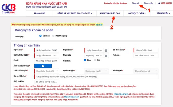 Cách tra cứu trực tuyến miễn phí kiểm tra có bị dính nợ xấu hay không