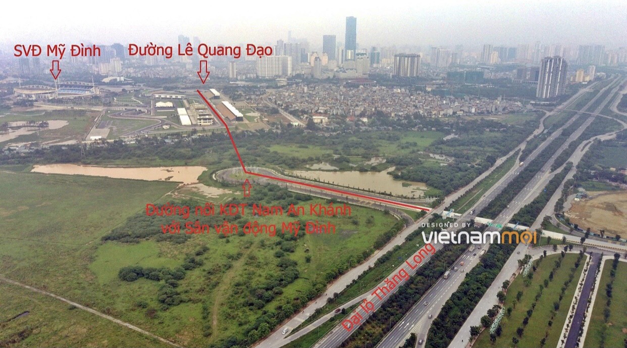 Hà Nội duyệt chỉ giới đoạn đường nối thông Vinhomes Smart City với Sân Mỹ Đình, có cầu qua sông Nhuệ