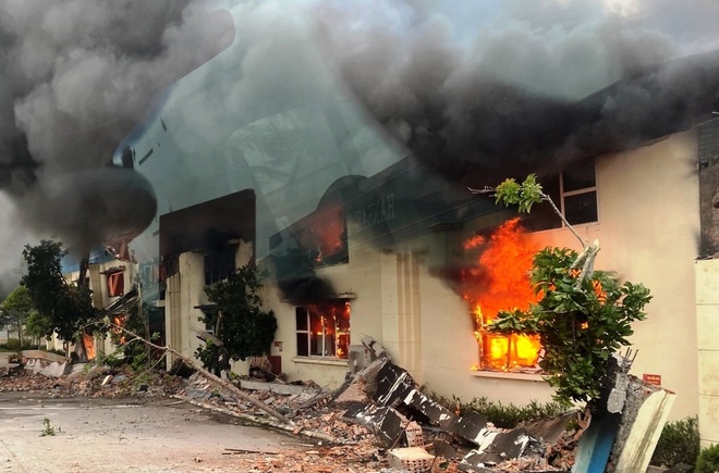 Thanh Hóa Cháy lớn thiêu rụi nhà xưởng tại công ty may