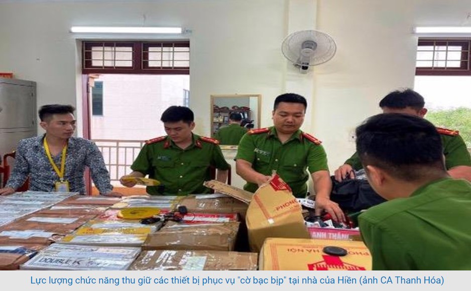 Công an Thanh Hóa Phát hiện số lượng lớn dụng cụ cờ bạc bịp