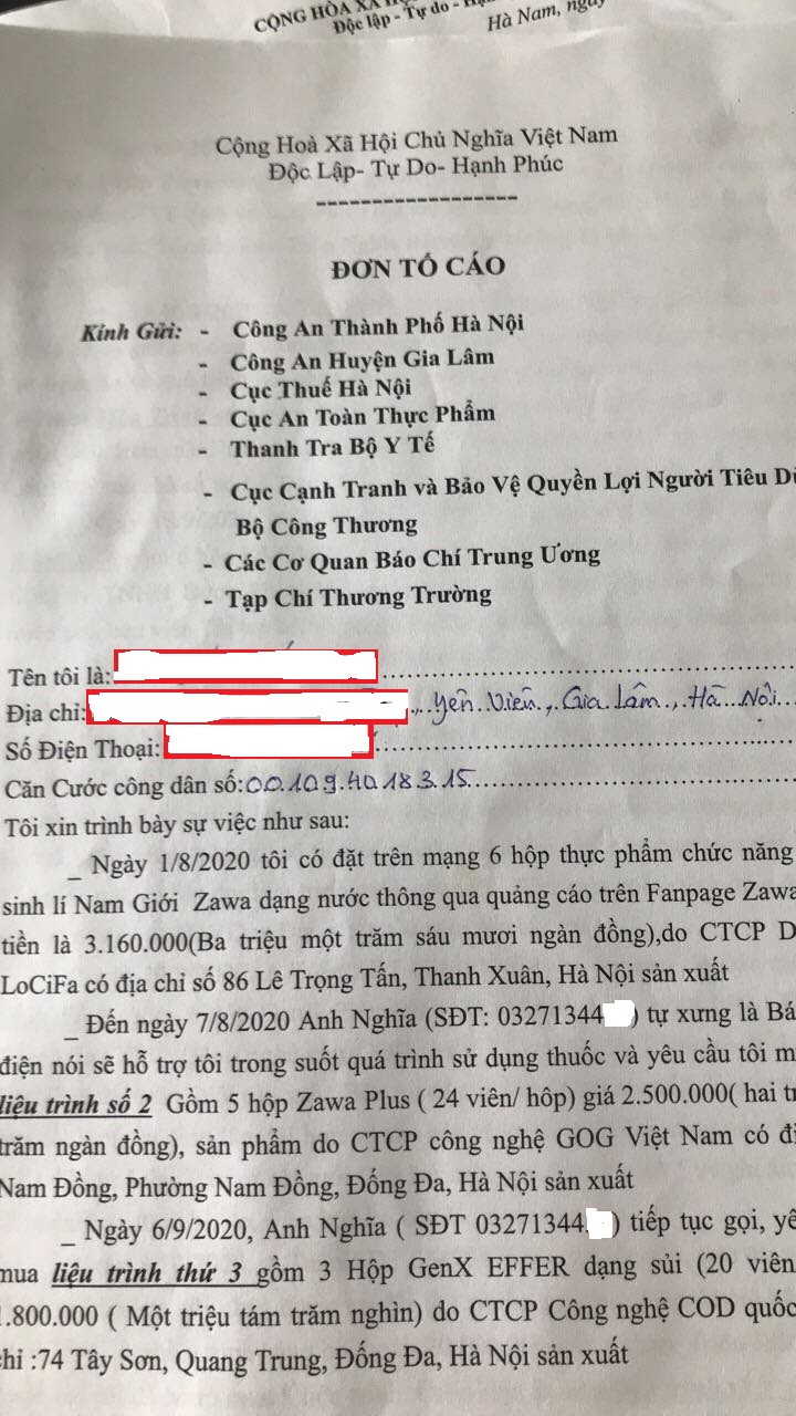 Bài 2 Bác sĩ “rởm” online vẽ bệnh, chèo kéo NTD mua TPCN GenX, Zawa… kèm hỗ trợ 100 triệu