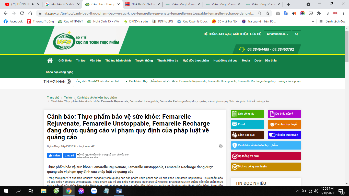 Cẩn trọng thông tin quảng cáo thực phẩm BVSK nhập khẩu từ Nauy tại một số website