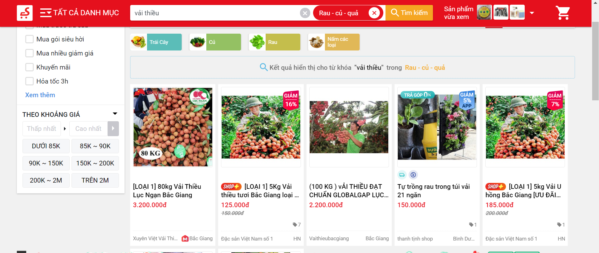 Vải thiều Bắc Giang đồng loạt mở bán trên 6 sàn thương mại điện tử Việt