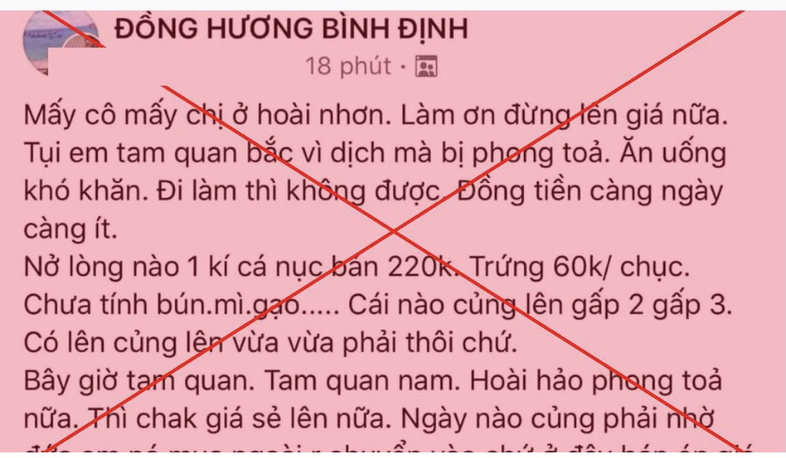 Xử phạt chủ tài khoản vì hành vi đăng tải thông tin sai sự thật trên Facebook