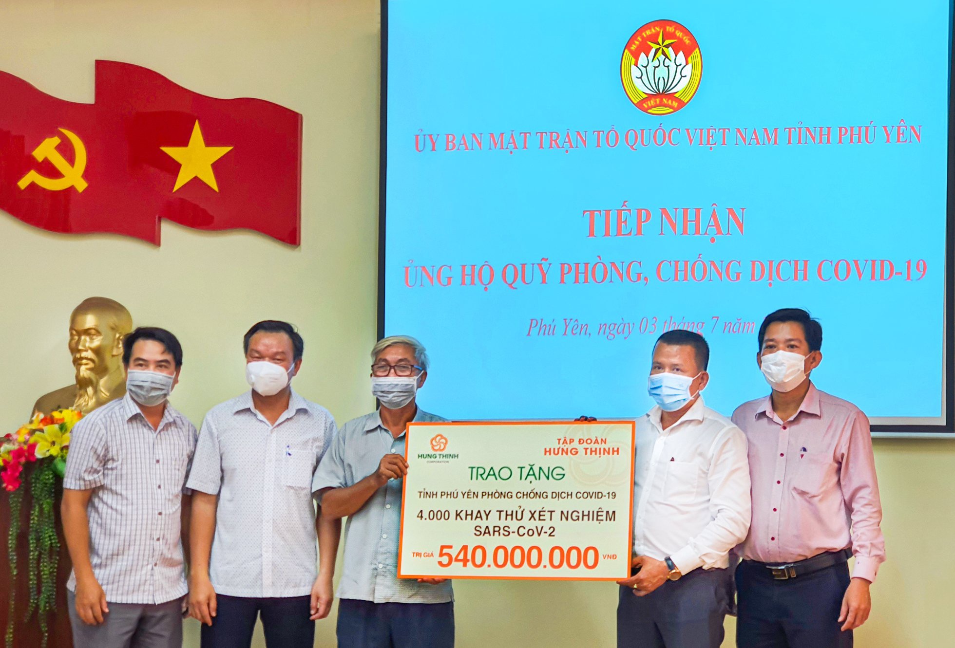 Tập đoàn Hưng Thịnh chung tay cùng tỉnh Phú Yên phòng, chống dịch Covid-19  