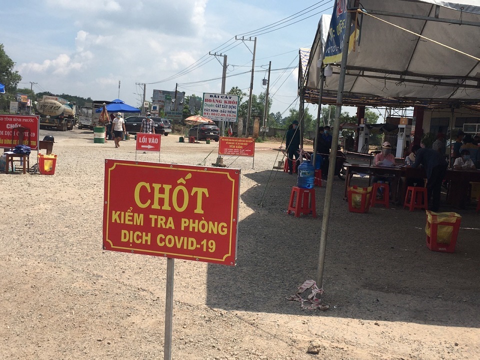 Bình Phước giãn cách huyện Chơn Thành theo Chỉ thị 16
