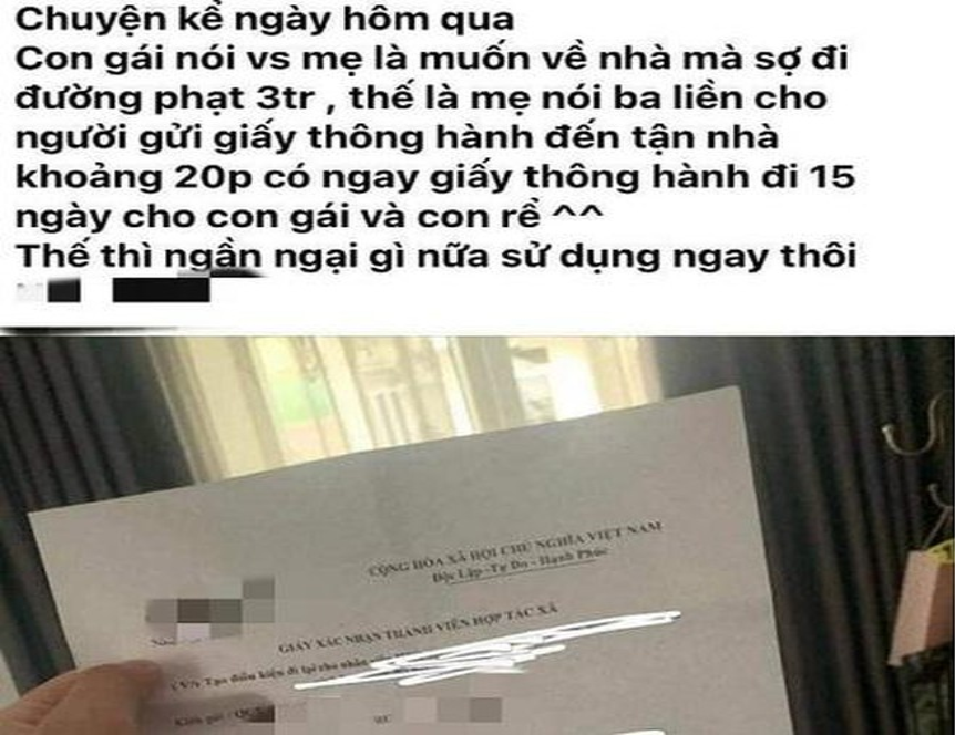 Xử phạt giám đốc HTX tù tiện cấp giấy thông hành cho con gái