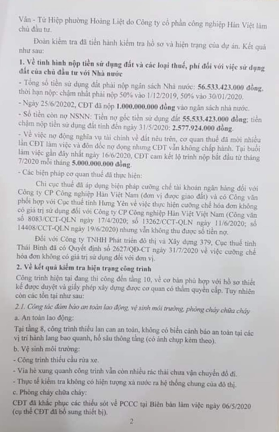 Bài 2 Dự án Athena Complex Pháp Vân CĐT thừa nhận nợ đọng nghĩa vụ tài chính nên chưa đủ điều kiện mở bán
