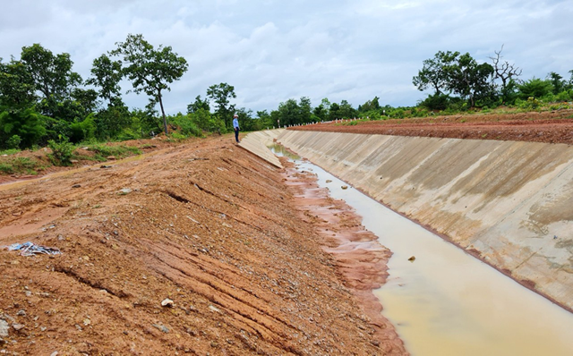 Kênh chính thủy lợi Ia Mơr gặp sự cố sau mưa