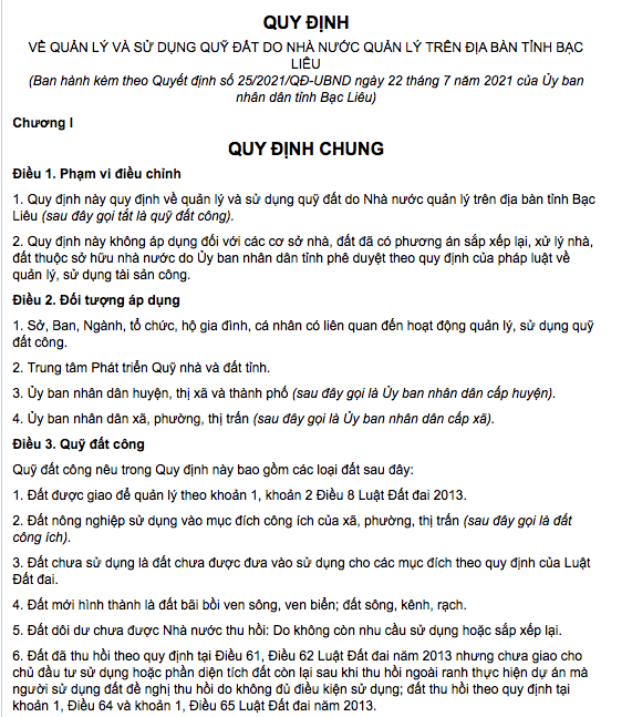 Bạc Liêu Siết chặt công tác quản lý và sử dụng quỹ đất công 