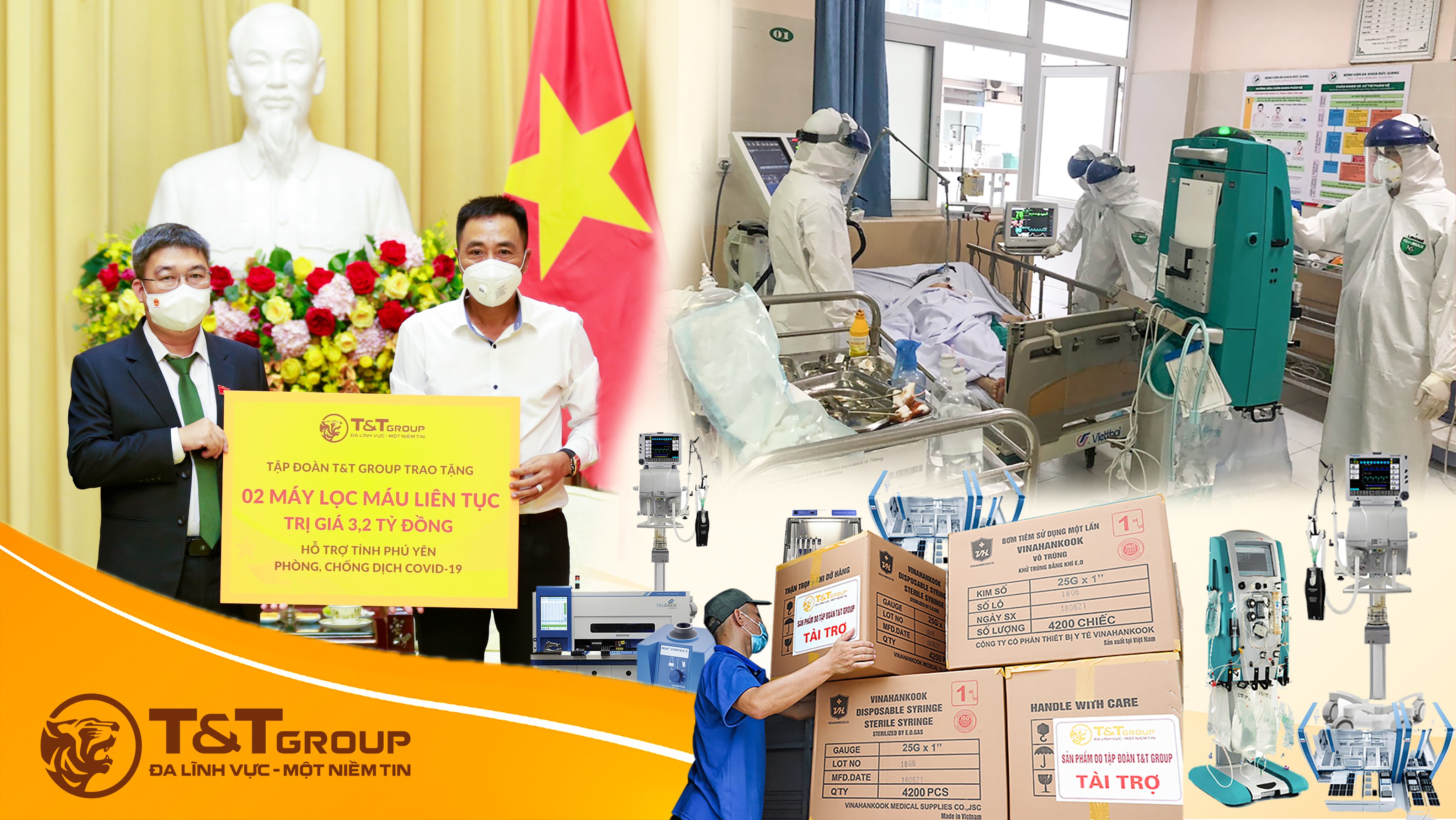TT Group tài trợ 20 tỷ đồng mua trang thiết bị y tế giúp một số địa phương phòng, chống dịch COVID-19