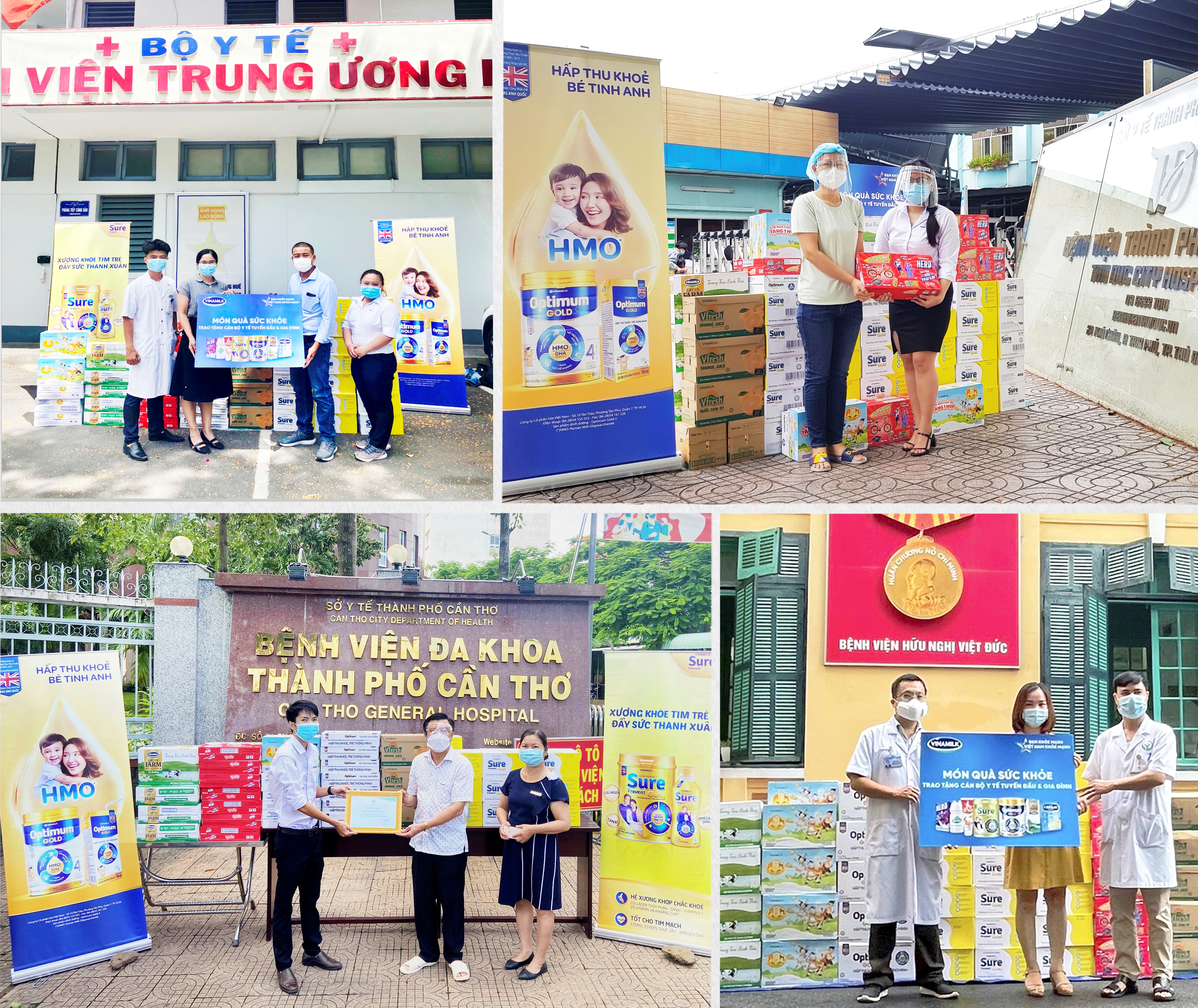 Vinamilk đẩy mạnh hành trình tiếp sức tuyến đầu trong giai đoạn cao điểm chống dịch tại 50 bệnh viện