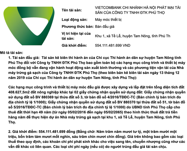 Đại gia đầu tư nhà máy sản xuất trứng gà Người phát tài – Người phá sản