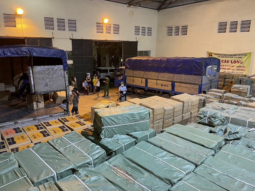 Bắc Ninh Thu giữ gần 50 tấn hàng có dấu hiệu giả mạo nhãn hiệu nổi tiếng