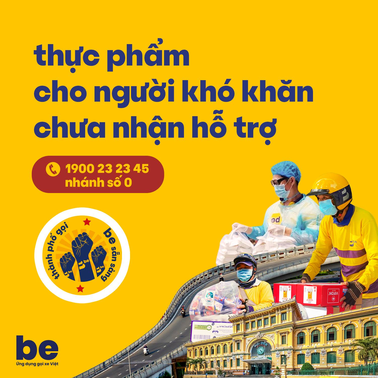 Ứng dụng Be mở lại dịch vụ giao hàng và đi chợ hộ tại TP.HCM từ ngày 188