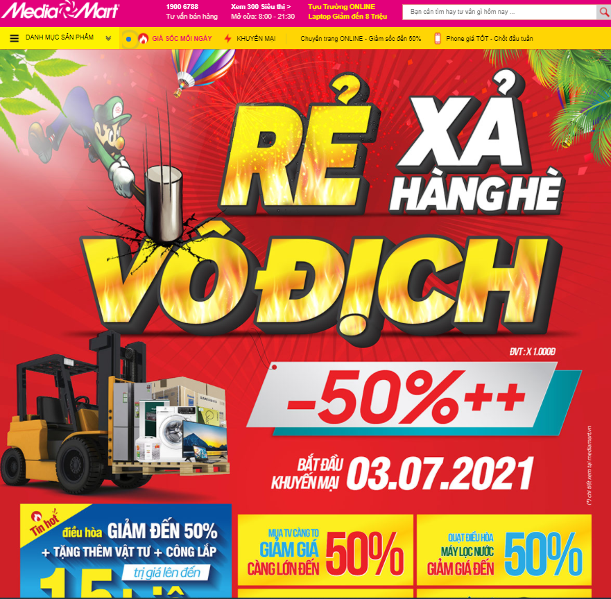 Giãn cách xã hội dài ngày, siêu thị điện máy đua nhau giảm giá sập sàn hàng loạt các sản phẩm khi mua online