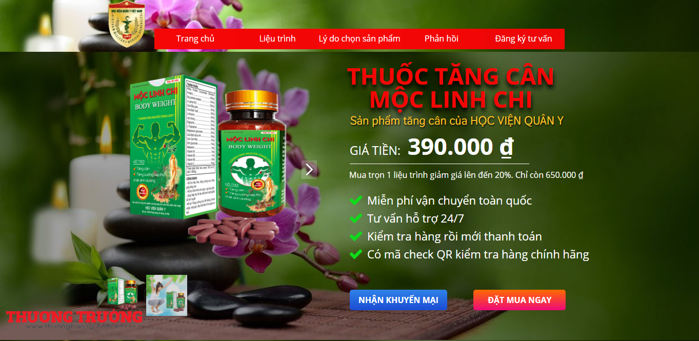 Nhiều lần bị Cục ATTP cảnh báo, TPBVSK Mộc Linh chi – Body weight vẫn được quảng cáo là thuốc tăng cân