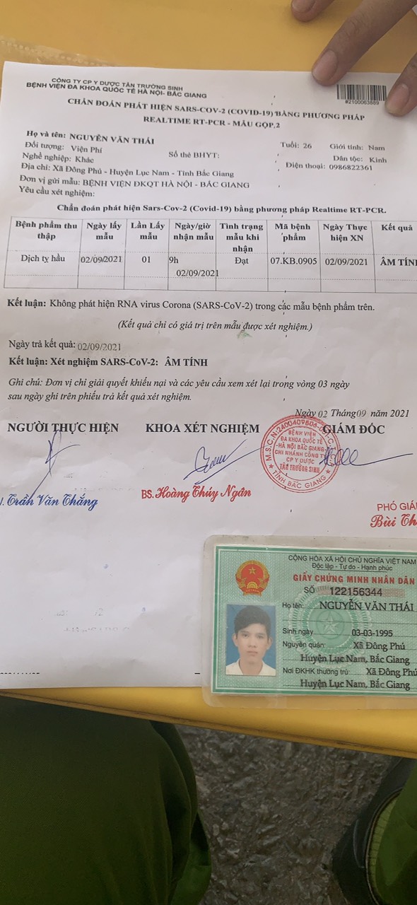 Hải Phòng Phát hiện lái xe tẩy xóa giấy xét nghiệm khi qua chốt kiểm soát dịch