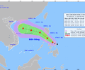 Bão Conson giật cấp 11 trên biển Đông hướng vào đất liền Việt Nam