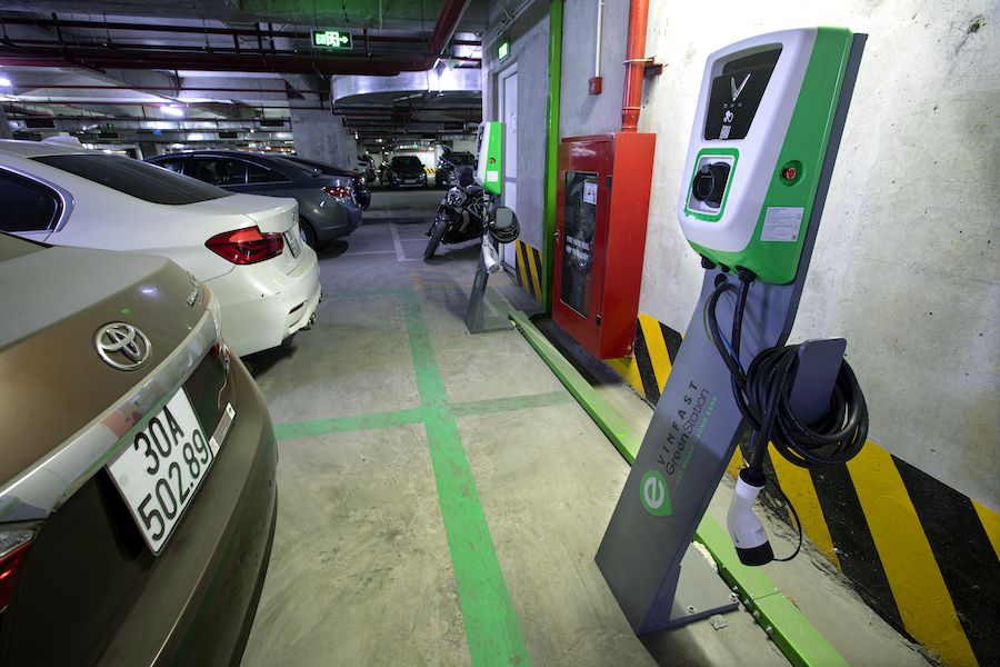 Lắp trạm sạc xe điện tại chung cư Giải pháp tăng tiện ích cho dự án bất động sản